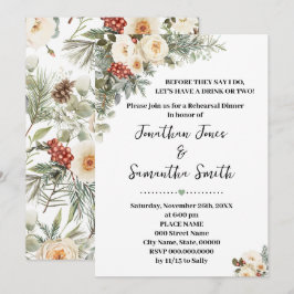 Witte Winterbloemen Oefendiner Kaart