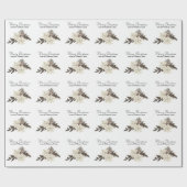  witte winterbloemen vrolijk kerstfeest cadeaupapier (Vlak)