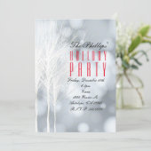 Witte Winterbomen Feestelijke Uitnodigingen voor V (Staand voorkant)