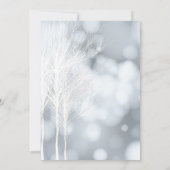 Witte Winterbomen Vakantiefeest Uitnodigingen (Achterkant)
