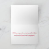 Witte winterherten feestdagen kaart (Binnen)