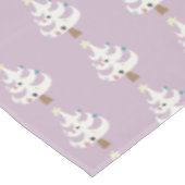 Witte witte kerstbomen op Paars Tafelkleed (Gekanteld)