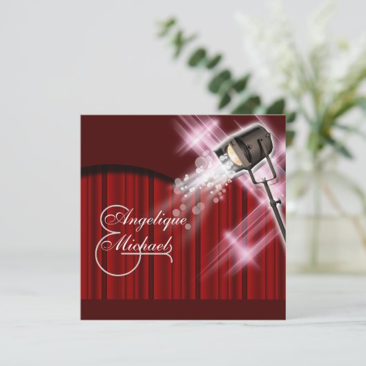 witte witte witte witte Hollywood bruiloft Kaart (Staand voorkant)