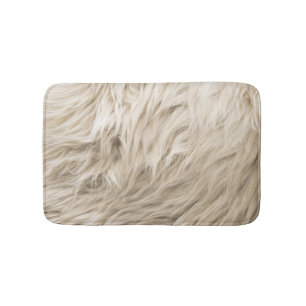 Witte wol pluizige textuur achtergrond badmat