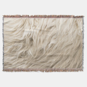 Witte wol pluizige textuur achtergrond deken