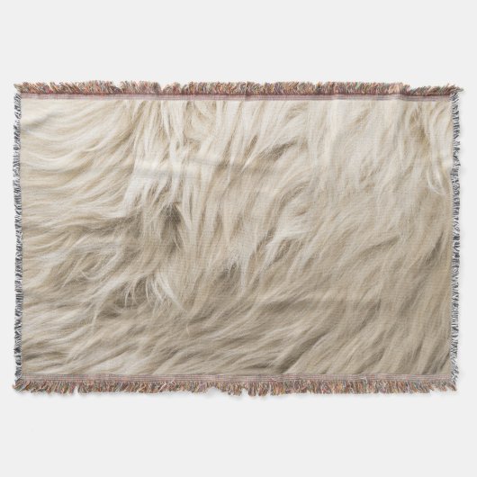 Witte wol pluizige textuur achtergrond deken (Voorkant)