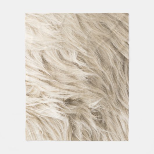 Witte wol pluizige textuur achtergrond fleece deken (Voorkant)
