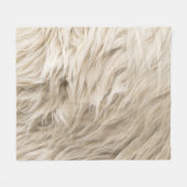 Witte wol pluizige textuur achtergrond fleece deken (Voorkant (Horizontaal))