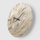 Witte wol pluizige textuur achtergrond grote klok (Hoek)