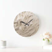 Witte wol pluizige textuur achtergrond grote klok (Huis)