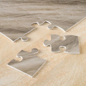 Witte wol pluizige textuur achtergrond legpuzzel (Zijkant)