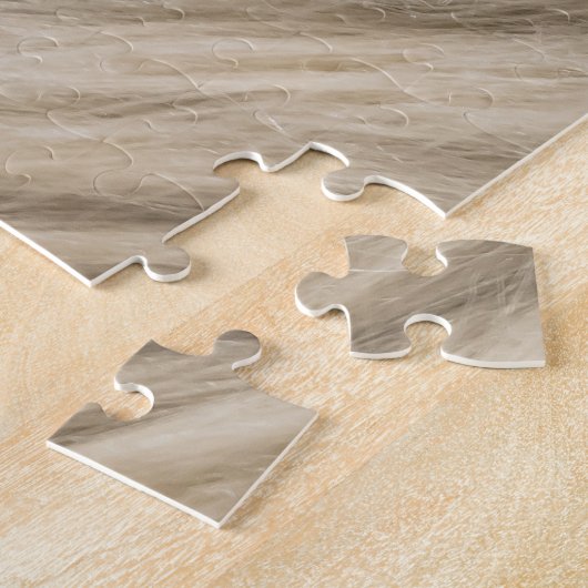 Witte wol pluizige textuur achtergrond legpuzzel (Zijkant)