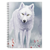 Witte wolf (80 pagina's met zwarte lijnen) notitieboek (Voorkant)