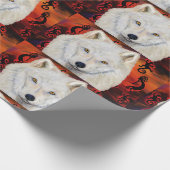 Witte Wolf Cadeaupapier (Hoek)