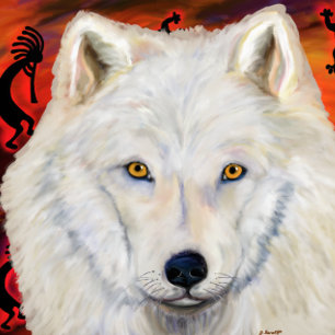 Witte Wolf Cadeaupapier