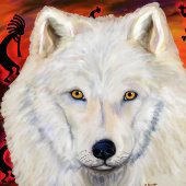 Witte Wolf Cadeaupapier