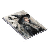 Witte wolf en heks notitieboek (Rechterzijde)