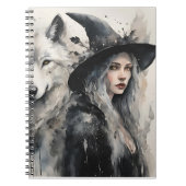 Witte wolf en heks notitieboek (Voorkant)