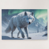 Witte wolf geest legpuzzel (Horizontaal)