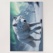 Witte wolf geest legpuzzel (Verticaal)