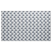 Witte Wolf Hoofd Patroon Ontwerp - Wit Stof (Yard (91,4 cm))