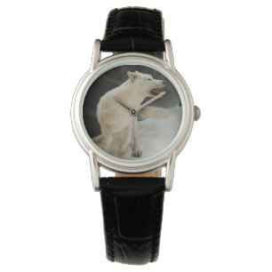 Witte wolf horloge