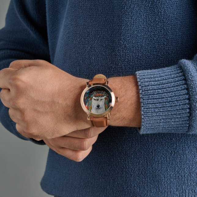 Witte Wolf Horloge (Pols)