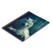 Witte wolf in het nachtbos notitieboek (Linkerzijde)