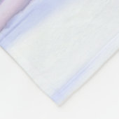 Witte wolf in Winter | Roze mandje Fleece Deken (Hoek)