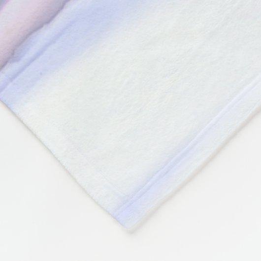 Witte wolf in Winter | Roze mandje Fleece Deken (Hoek)