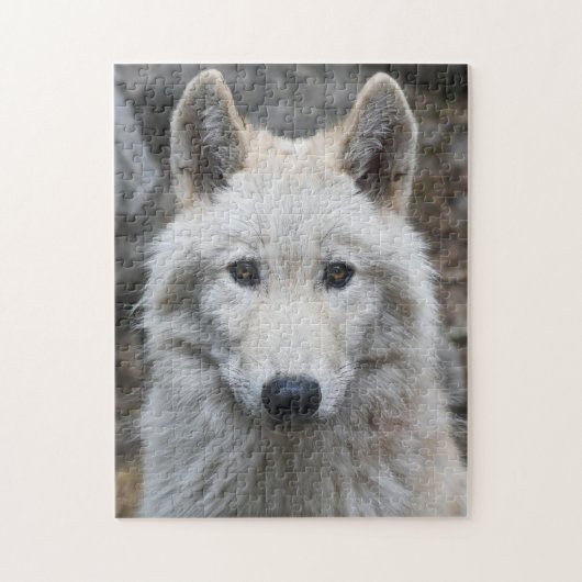 WITTE WOLF JIGSAW PUZZLE UITDAGING LEGPUZZEL (Verticaal)