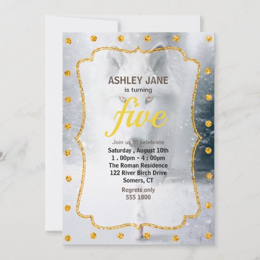 Witte wolf kaart (Voorkant)