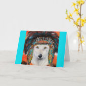 Witte Wolf Kaart (Gele Bloem)