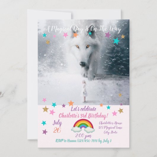 Witte wolf kaart (Voorkant)