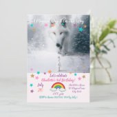 Witte wolf kaart (Staand voorkant)