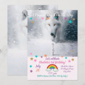 Witte wolf kaart (Voorkant / Achterkant)