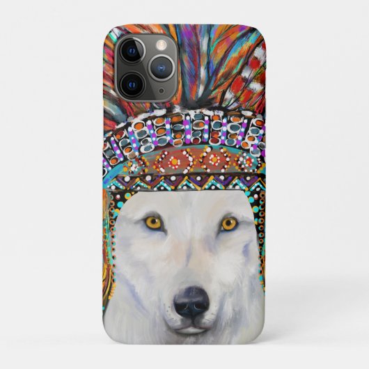 Witte Wolf Kunst Case-Mate iPhone Case (Achterkant)