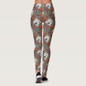 Witte Wolf Kunst Leggings (Achterkant)