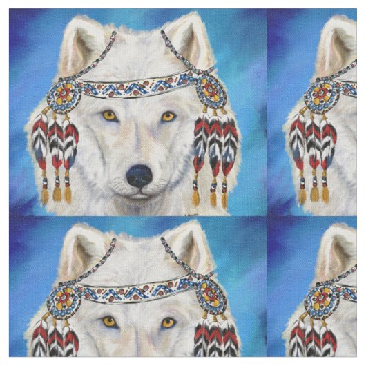 WITTE WOLF KUNST STOF (Close Up)