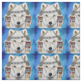 WITTE WOLF KUNST STOF (Swatch)