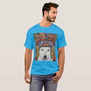 Witte Wolf Kunst T-shirt