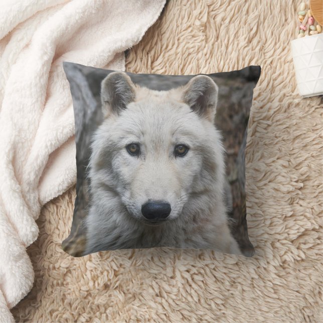 WITTE WOLF KUSSENHOESEN KUSSEN (Deken)