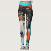 Witte Wolf Leggings (Voorkant)