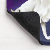 Witte wolf met Half Moon Mousepad Muismat (Hoek)