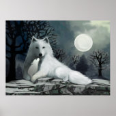 Witte Wolf met Poster Pup (Voorkant)