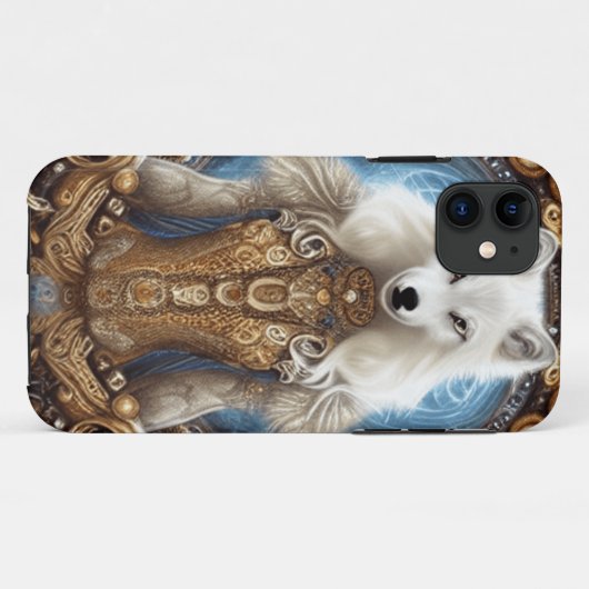 Witte wolf met rotsachtige steampunk Case-Mate iPhone case (Achterkant (horizontaal))