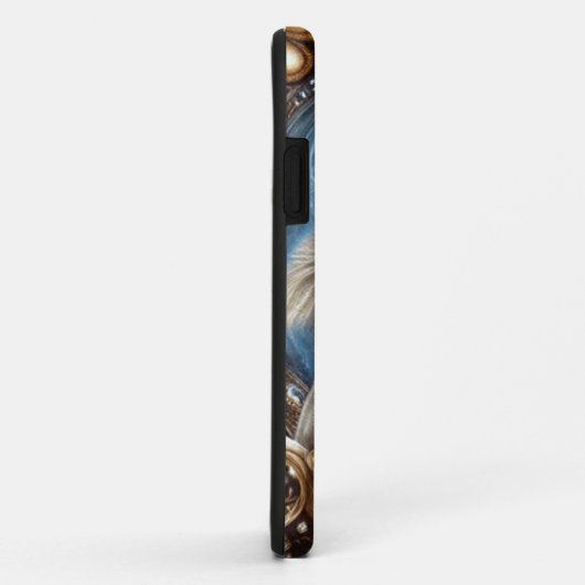 Witte wolf met rotsachtige steampunk Case-Mate iPhone case (Achterkant/rechts)