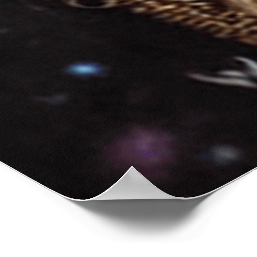 Witte wolf met rotsachtige steampunk poster (Hoek)