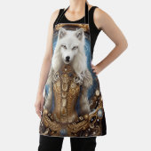 Witte wolf met rotsachtige steampunk schort (Insitu)