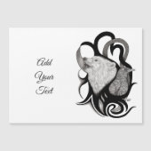 Witte Wolf met stamkunst van Raven (Voorkant)